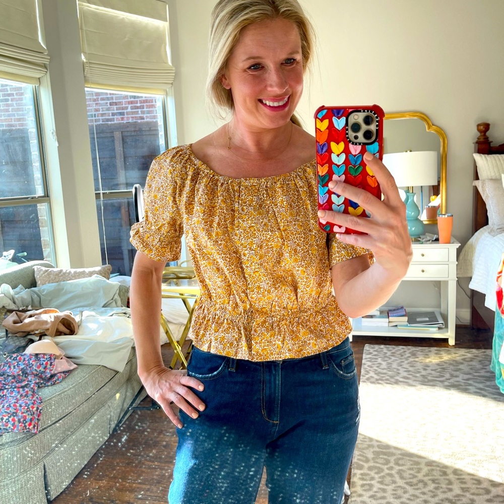 J.Crew peasant top
